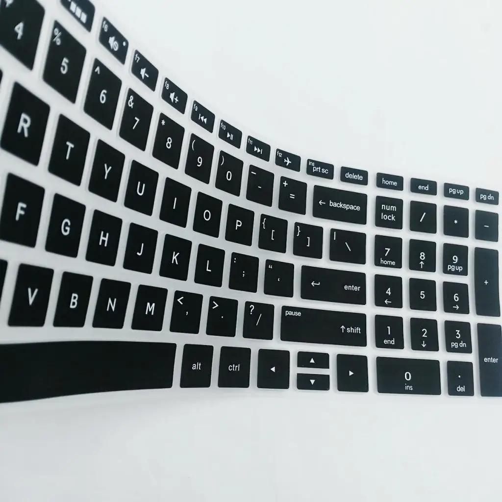 Soft Silicone Keyboard Skin Cover for HP 15.6 inch BF Computer Black