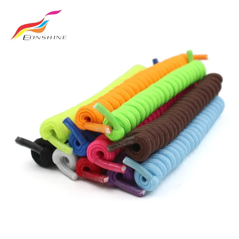 One Size Fits All Never Need Tying Trainer Colored Twister Elastic Spring Shoe Laces for Elderly