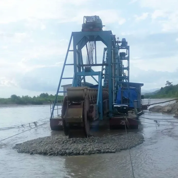 
Mini River Dredging Boat for Alluvial Gold Separating 