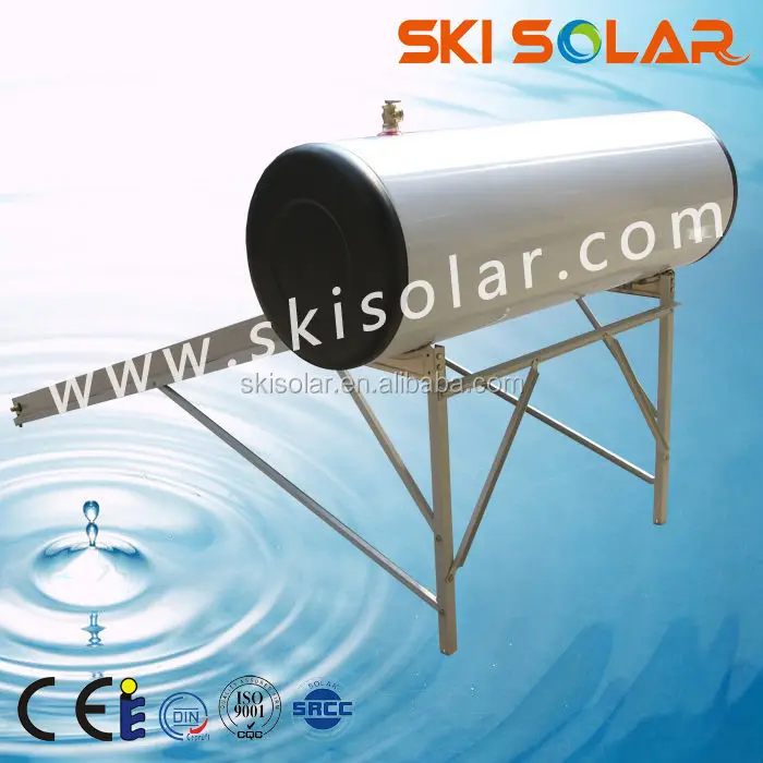 
2015 Beauty home product factory direct Compact Integrative Pressurized portable Flat Plate Solar Water Heater enamel tank 