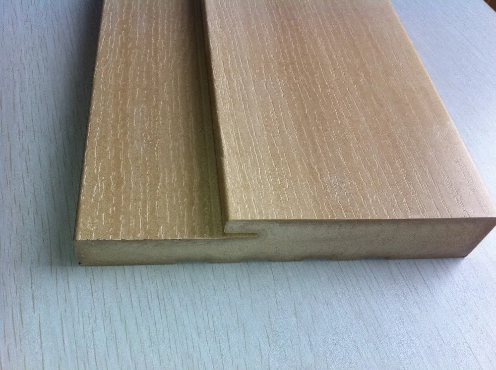 china market solid WPC door frame wood door jamb pvc film coated door jamb