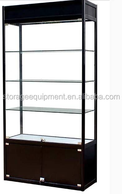 Movable glass furniture corner showcase