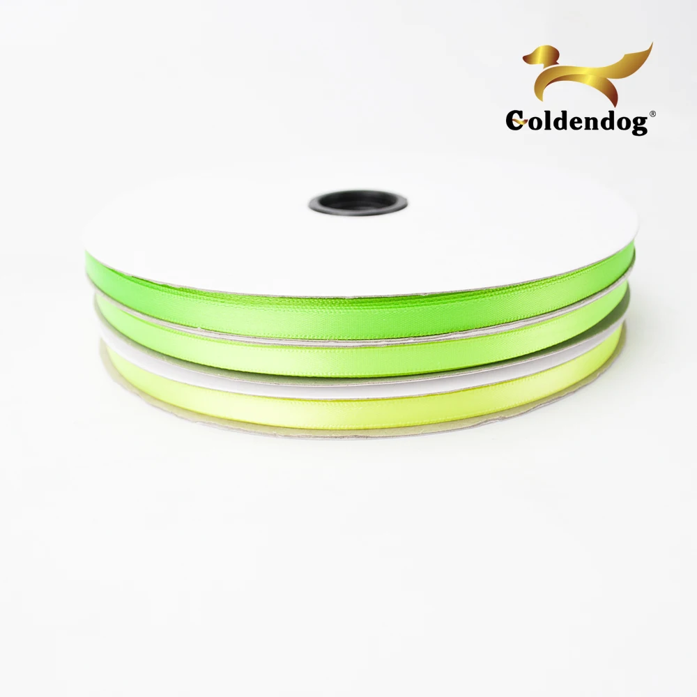 Hot sale factory double faced 100% polyester 196 colors 6mm satin ribbon
