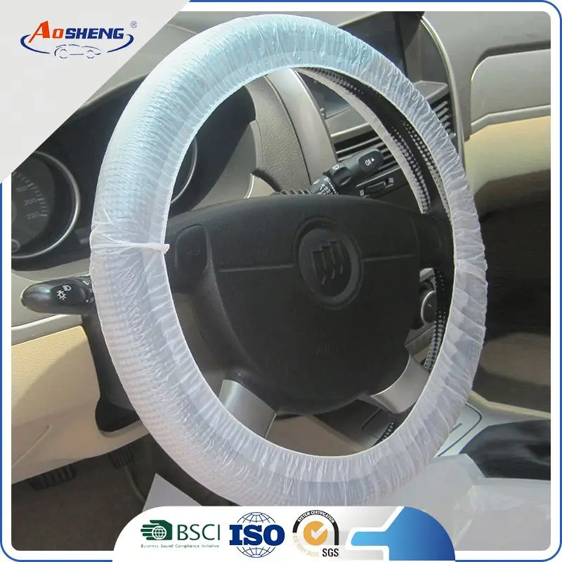 disposable auto repair plastic car seat steering wheel cover 14 inch gear shift cover