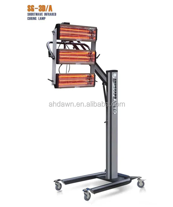 Infrared paint drying curing lamps after sparying coating