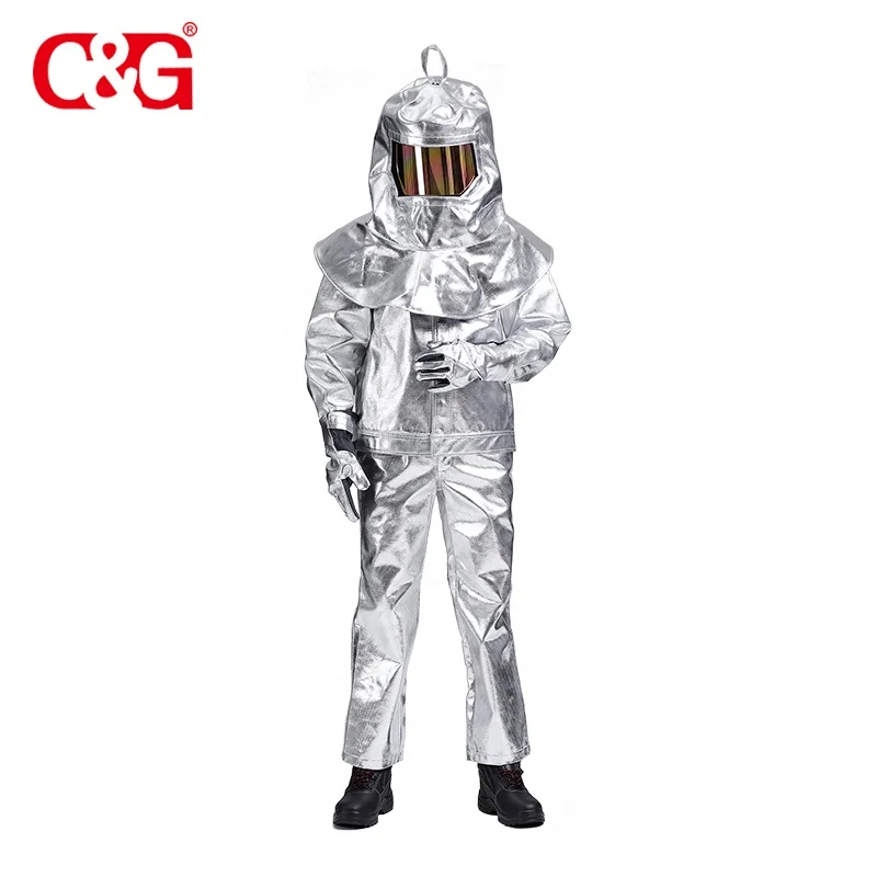 CG high quality splash aluminized approach heat resistant suit