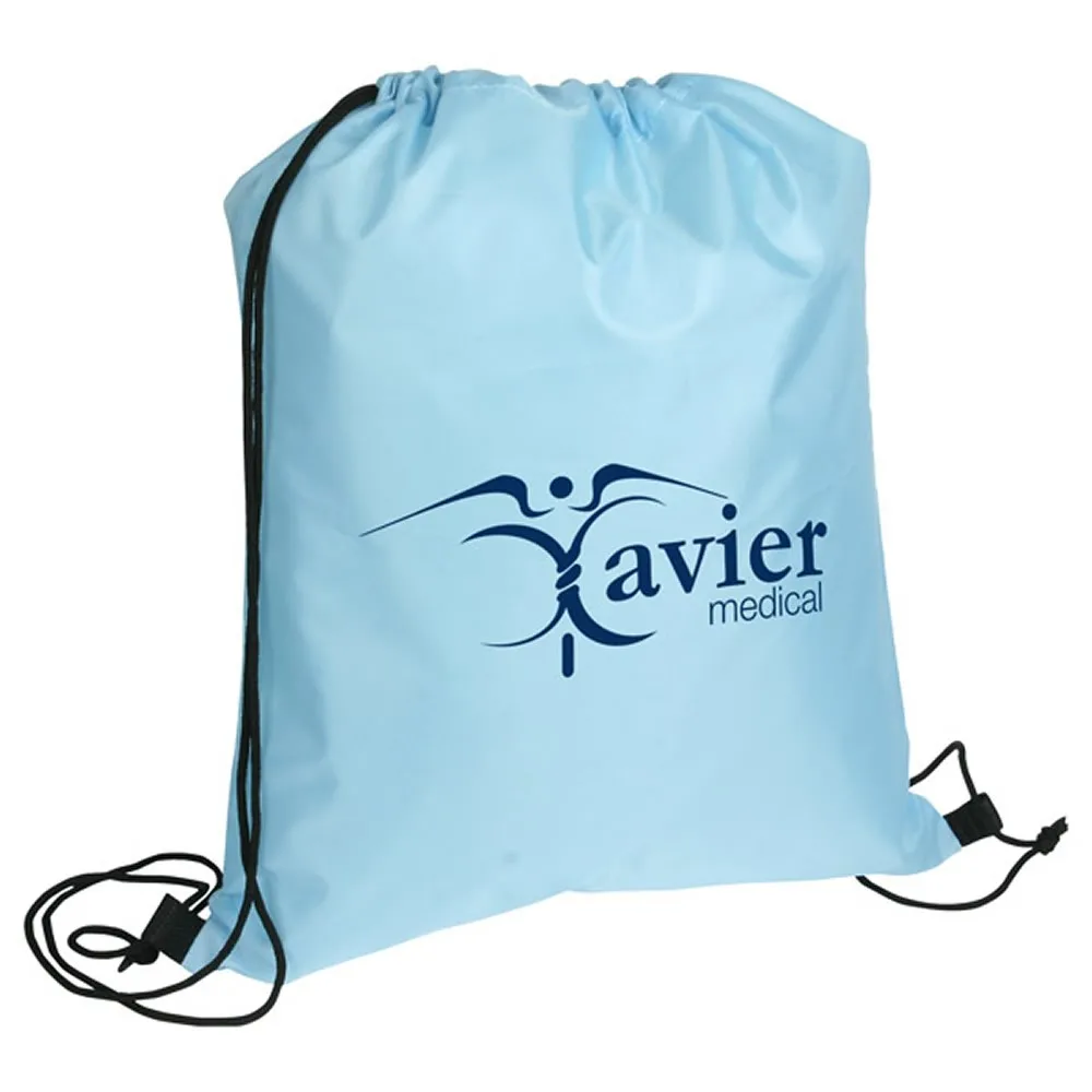 Promotional polyester waterproof nylon drawstring bag