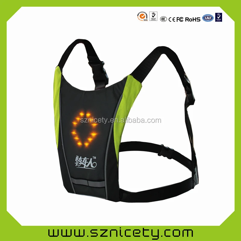  Уникальная видимая смарт-Светофорная куртка со светодиодным поворотным сигналом для безопасности бега езды на велосипеде