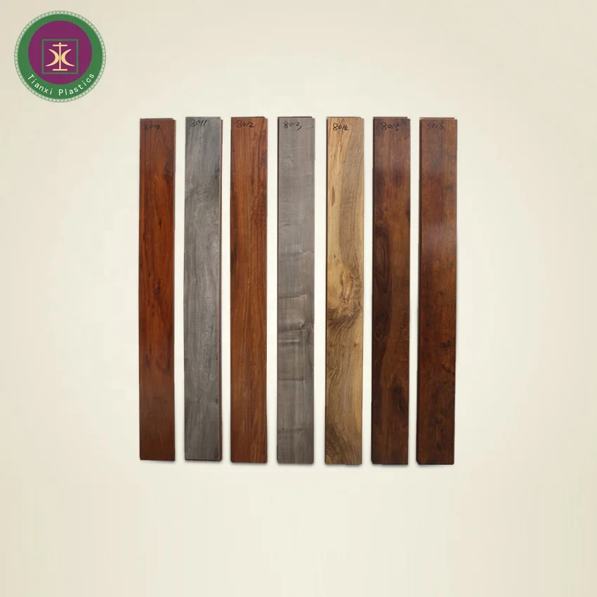 Commercial Luxury Wood Deep Embossed Fireproof Vinyl PVC Flooring