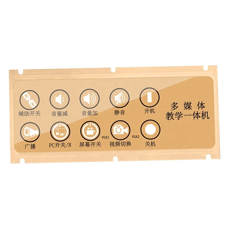 Custom OEM PC PET acrylic membrane switch panel