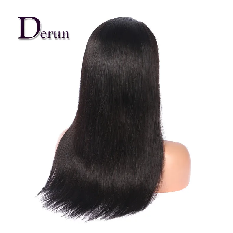 Factory Wholesale peruvian malaysian indian brazilian remy human hair full lace wig with baby hair
