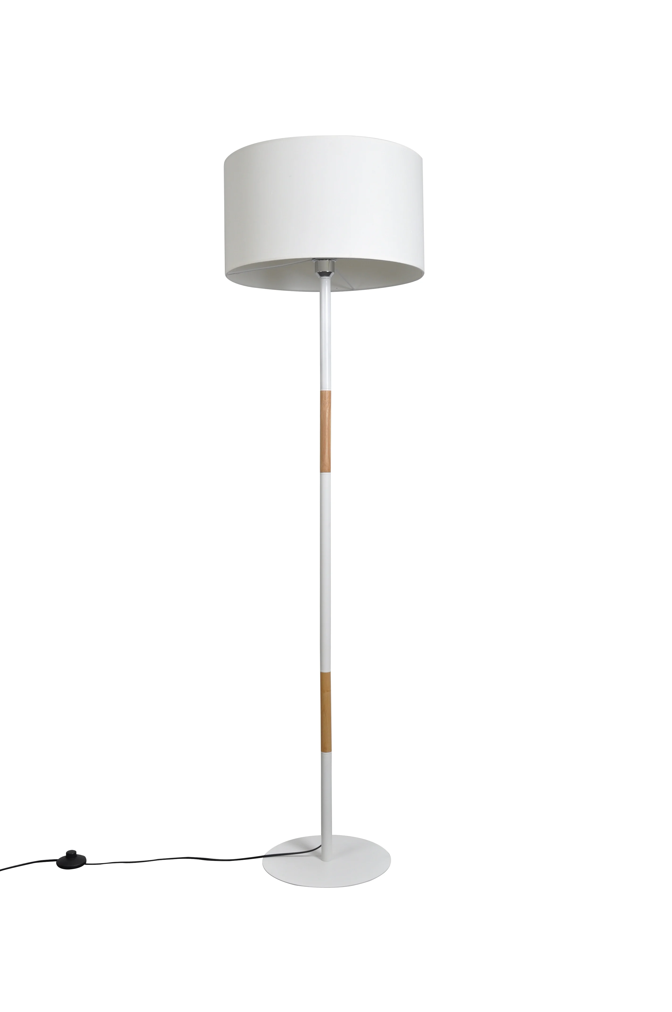 designed mix wood metal floor lamp high-end luxury standing lamp for home decor fabric lamp shade energy saving indoor lighting