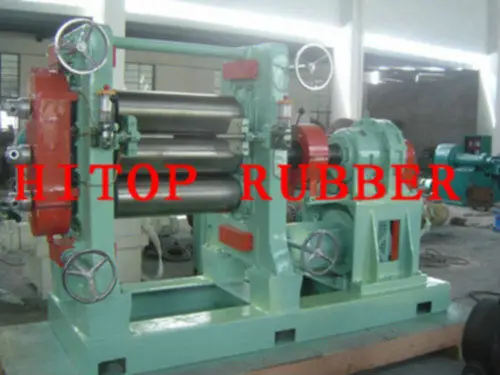 three rubber roller calendars