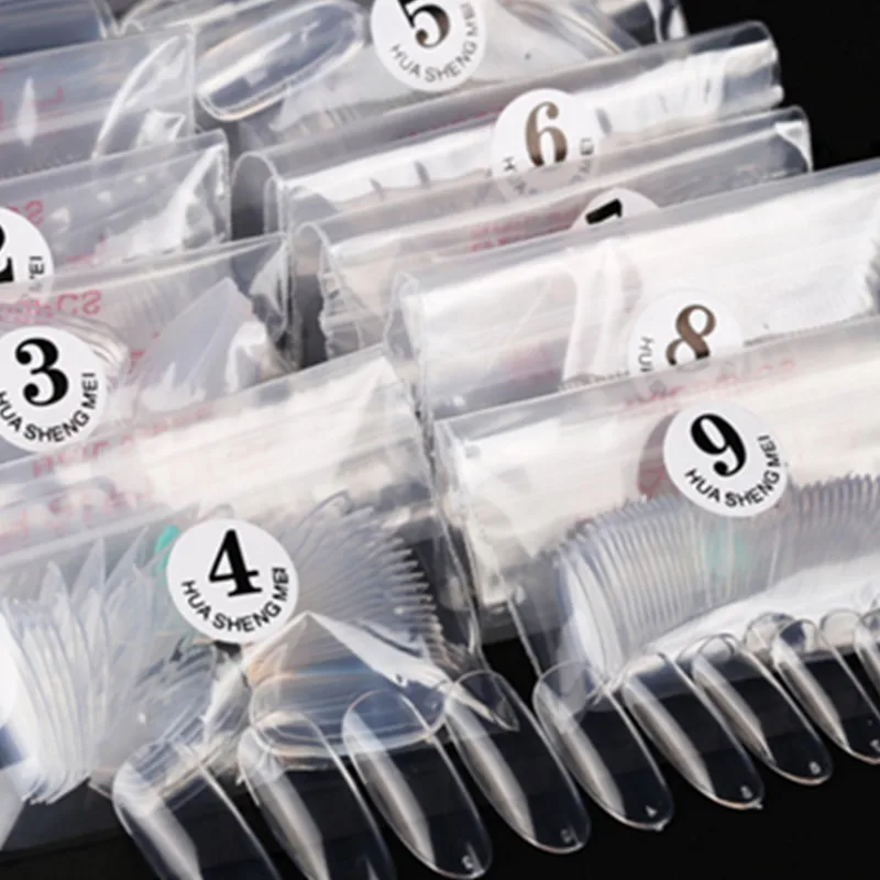 Professional Artificial False Nails French Half and Full Cover 500pcs Fake Nails Salon French Nail Tips