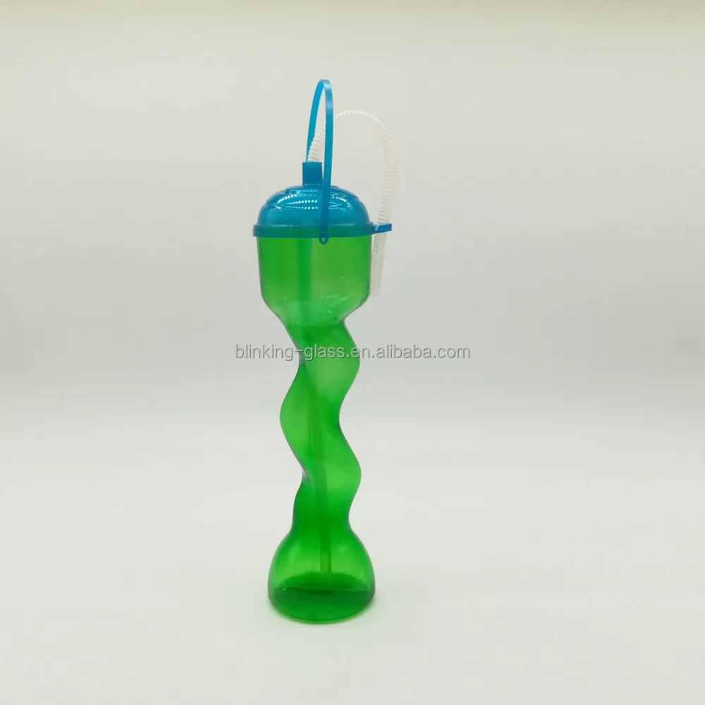 Plastic twisted water bottle