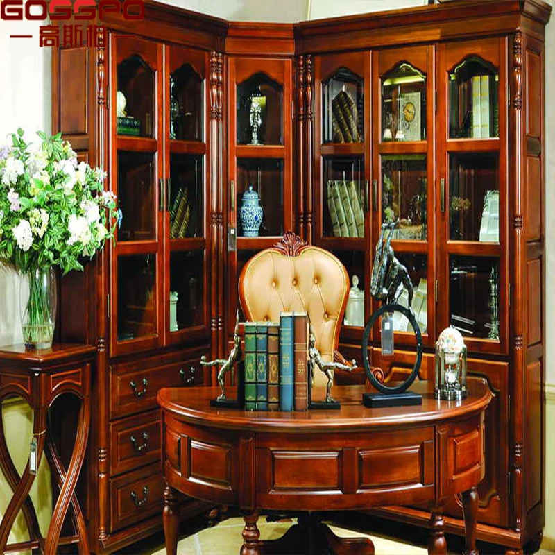 GSP9-031 офисные античный деревянный книжный шкаф полки офисный книжный шкаф