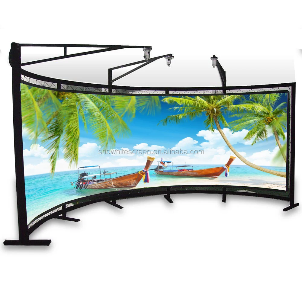 SNOWHITE 16:9 Format 180 degree curved projection screen