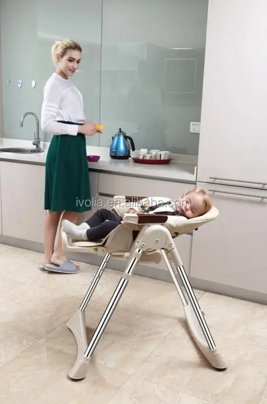 seat reclined to lying position plastic baby dining high chair