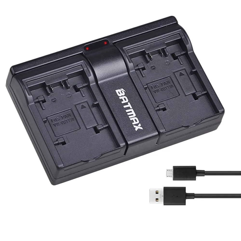 
Dual USB charger of VW-VBT190 VW VBT190 VWVBT190 VW- VBT-380 VBT380 for Panasonic HC-V720, HC-V727, HC-V730, HC-V750, HC-V757, 