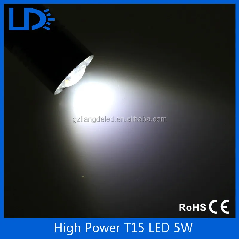 Высокая мощность 12 В T15 5 Вт led автомобилей лампы светодиодные ширина с объектива проектора