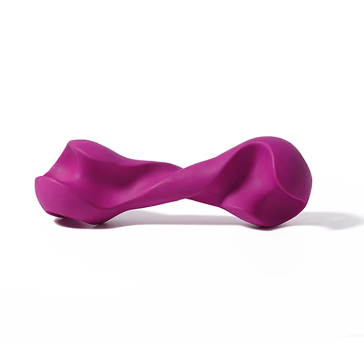 Durable Rubber Aggressive  Pet Toy Dog Chewer Dumbbell Bone