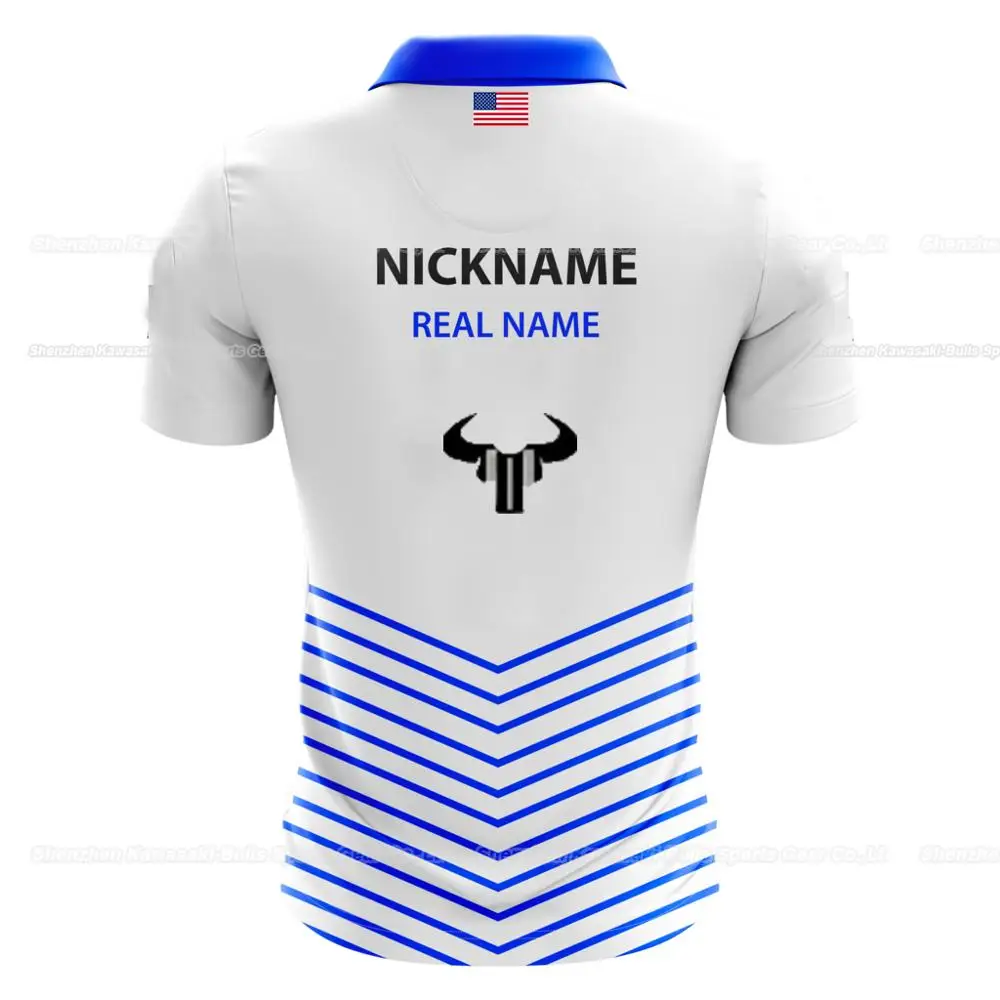 Мужские рубашки-поло с сублимационной печатью, полиэфирная одежда для электроспорта, рубашки-поло для спортивных игр