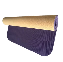 2022 CYCHOS    Shanghai    6mm TPE cork yoga mat  and  high Quality   organic yoga mat eco friendly