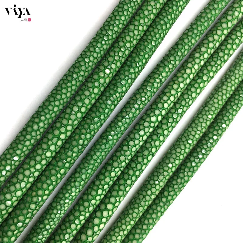 High End Quality Genuine Orange Color Stingray Leather Cord For jewelry component