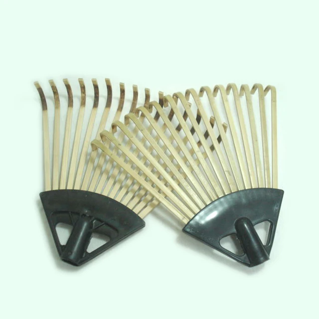 15 Tine Bamboo Grass Garden Leaf Rake