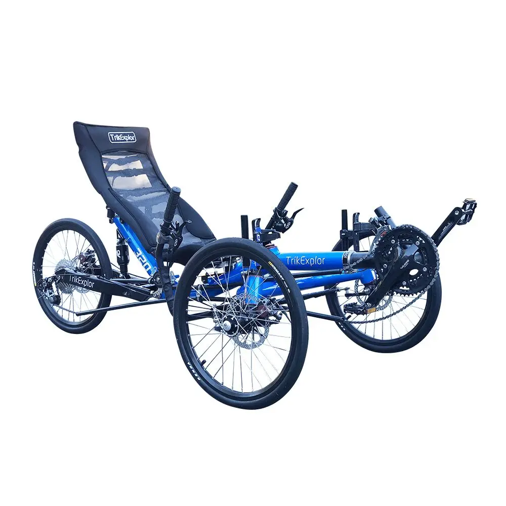 Alloy Frame Three Wheel Fashion Sport Rear Suspension Tadpole Recumbent Tricycle