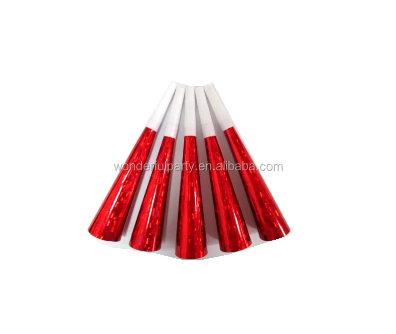 Wonderful Party Supplies Wholesale Cheap Price Support DIY CustomBrilliant Blue Blow Horn Party Blow Air Horn Party Paper Horn