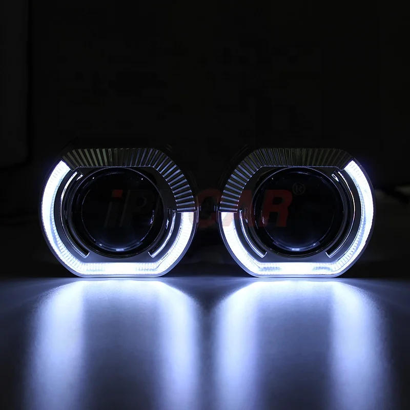Factory Price G148 2.5' Crystal Rings HID BI-XENON Projector Lens 6000K 35W Projector HeadLamp Kit