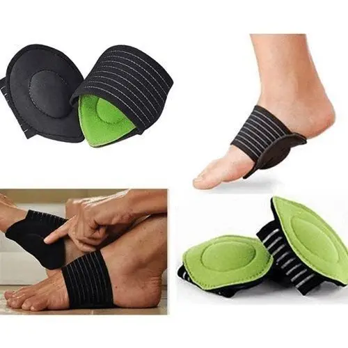 2021 Plantar Fasciitis Pain Relief Green Leaves Foot Arch Support Pad For Flat Feet