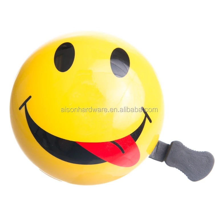 Best selling products in europe 2020 lovely child bike loud ring bells yellow bike bells with Smiley