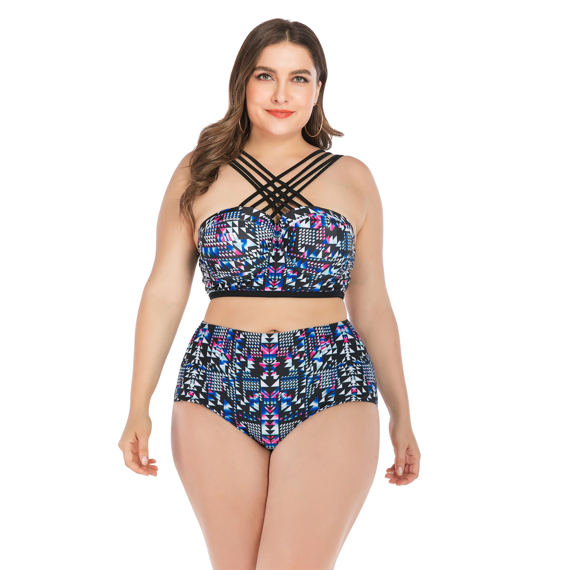 Latest Design custom Plus Size bikinis woman swimwear Large size swimsuit