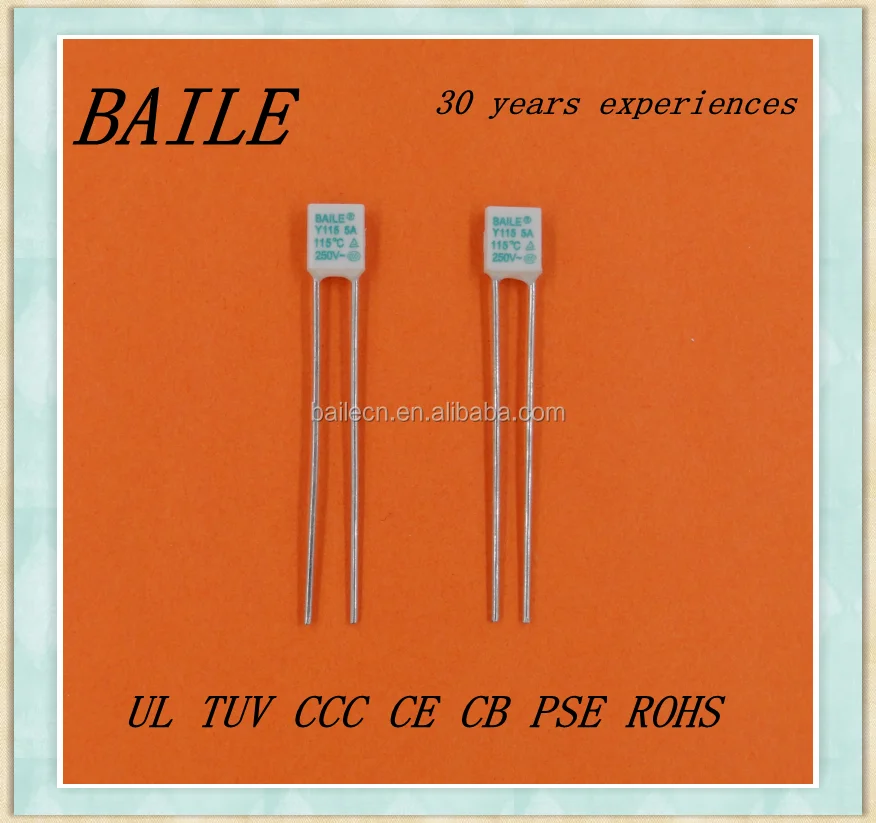 БЕЙЛ Y115 площади плавкий предохранитель для переключатель 5A 250 В с UL TUV