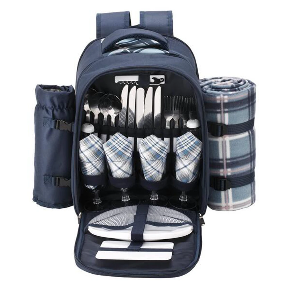 Большой емкости семейный наружная упаковка сумка для пикника на заказ Кемпинг Сумка для 4 человек рюкзак для пикника