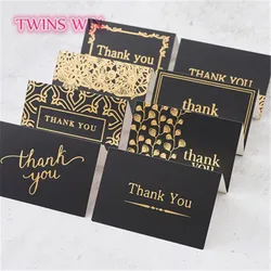 2019 hot sale two fold black color  thank you invitation card design 015