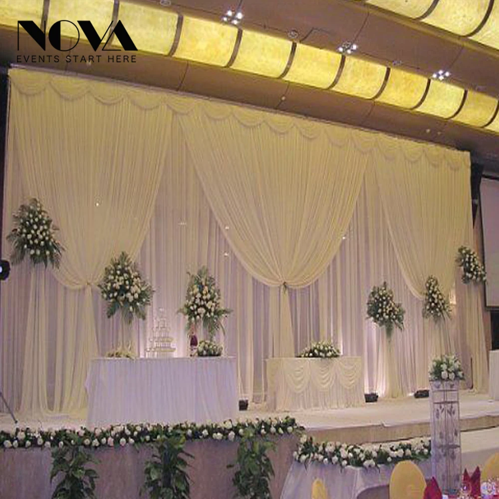 telescopic pipe and drape set for wedding stage backdrop decoration
