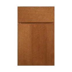 Oak wood veneer finish flat panel kitchen cabinet door and drawer fronts