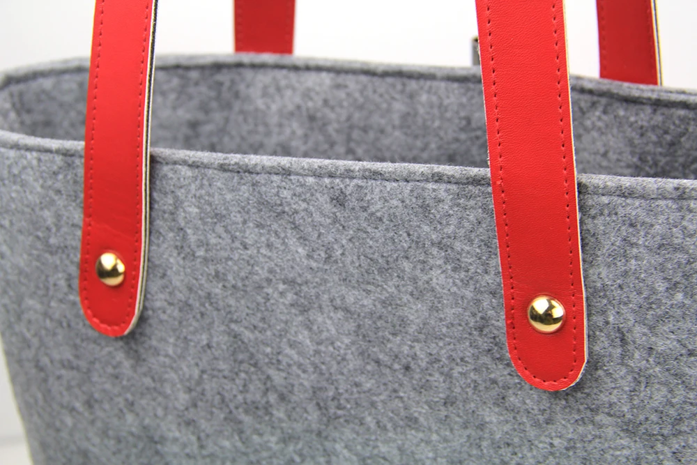 Двусторонние женские сумочки, фетровая Сумка-тоут, брендовые сумки, сумка через плечо с ручкой из ПУ