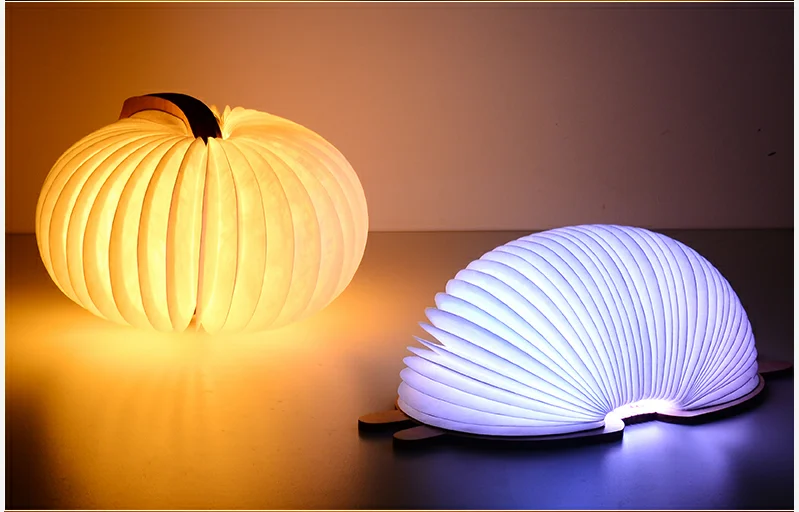 Creative Gift Book Shaped Halloween Pumpkin Light, Best LED Desk Lamp for Kids Children Friends