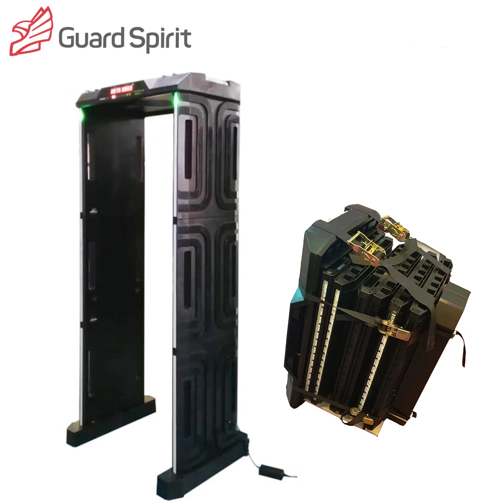6 / 18 Zones Convert 100people / minute portable walk-through metal detector 33 zones