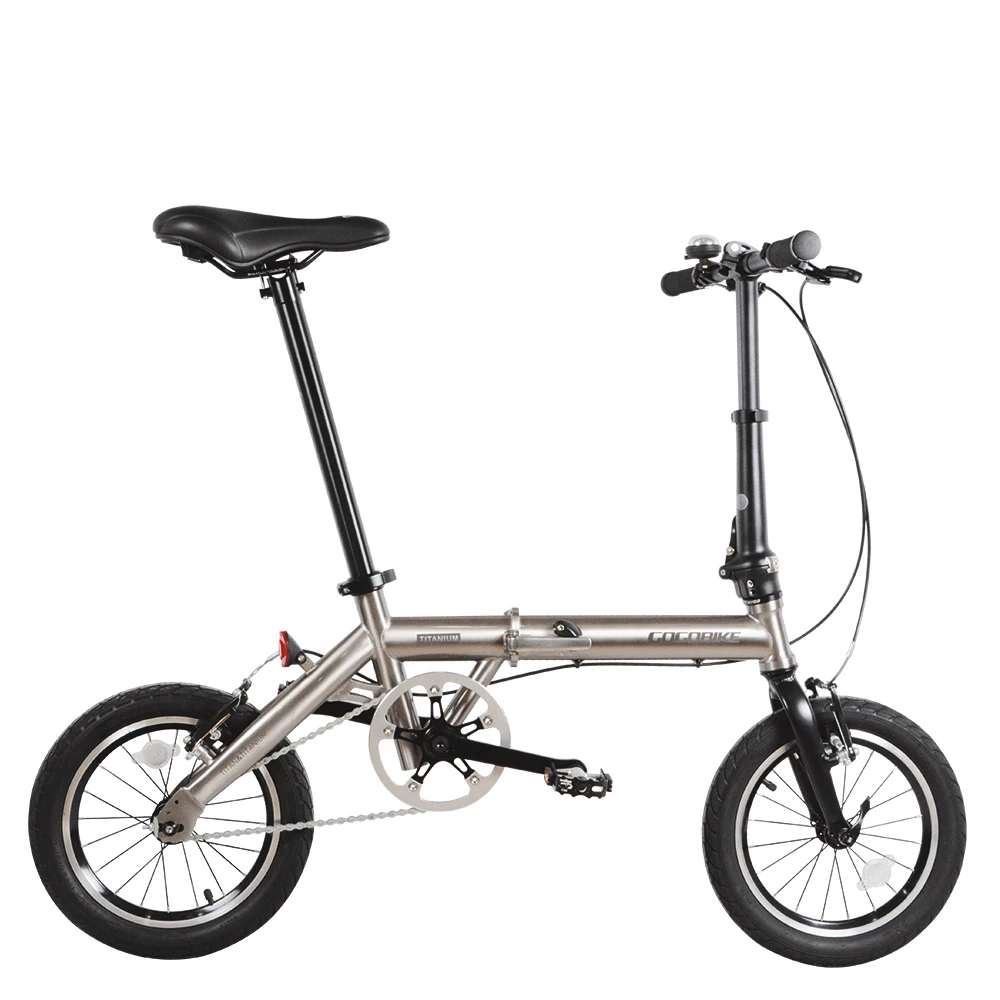 High end 14 inch Titanium folding bike