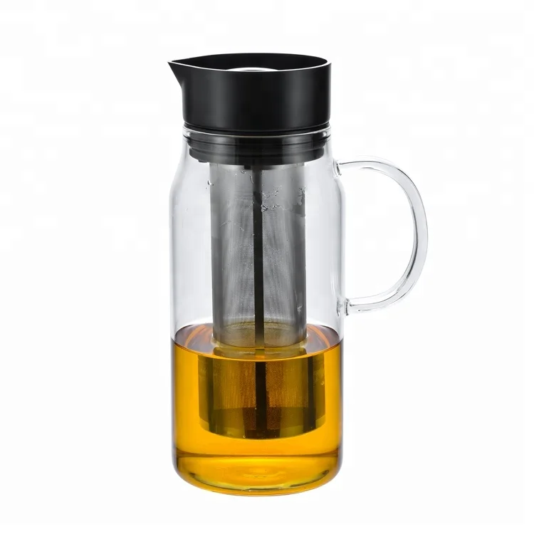 Portable  Large Capacity 1500ml Glass Cold Brew Coffee Pot Filter Dripper Maker