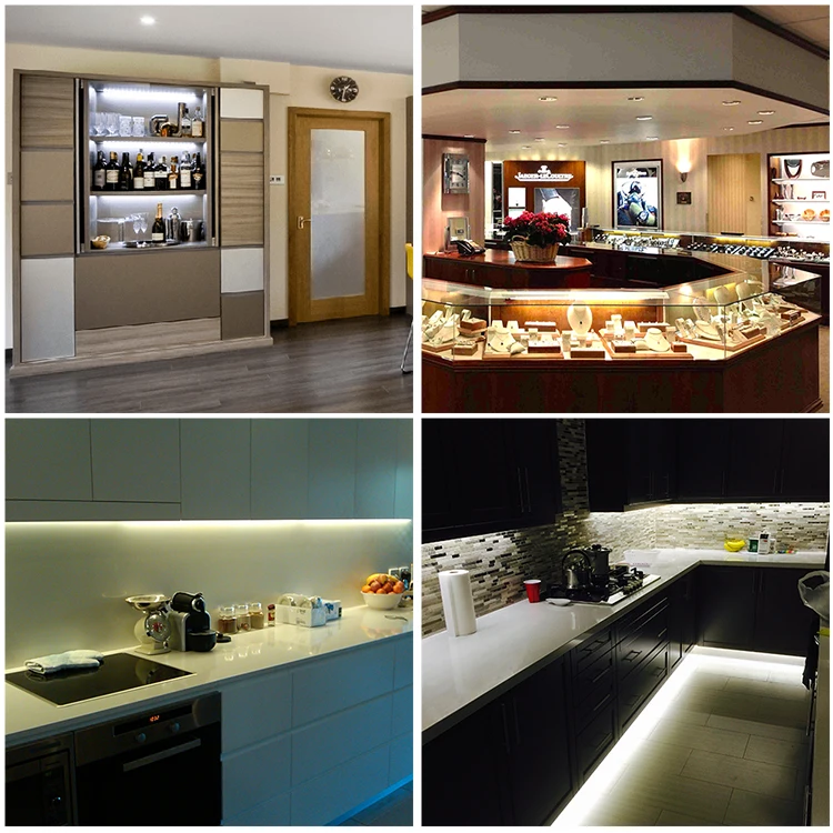 Factory Wholesale 14W led strip lights under cabinets 220V input voltage for shelf lighting