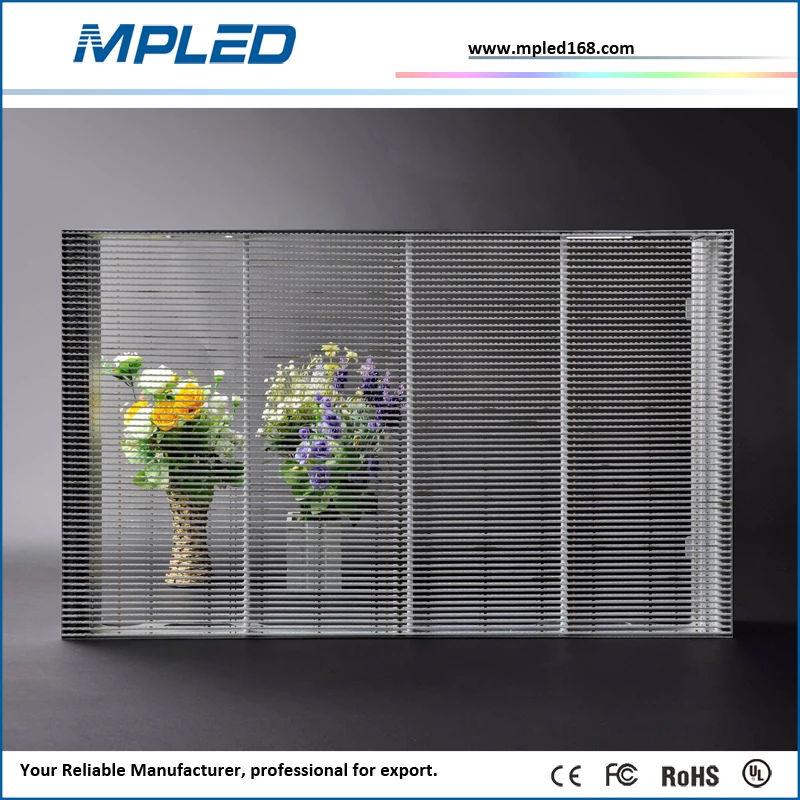 LED Screen Transparent Glass New Technology HD Advertising P7.8 Indoor 2019 Video Novastar Full Color Customized 15 2 Years