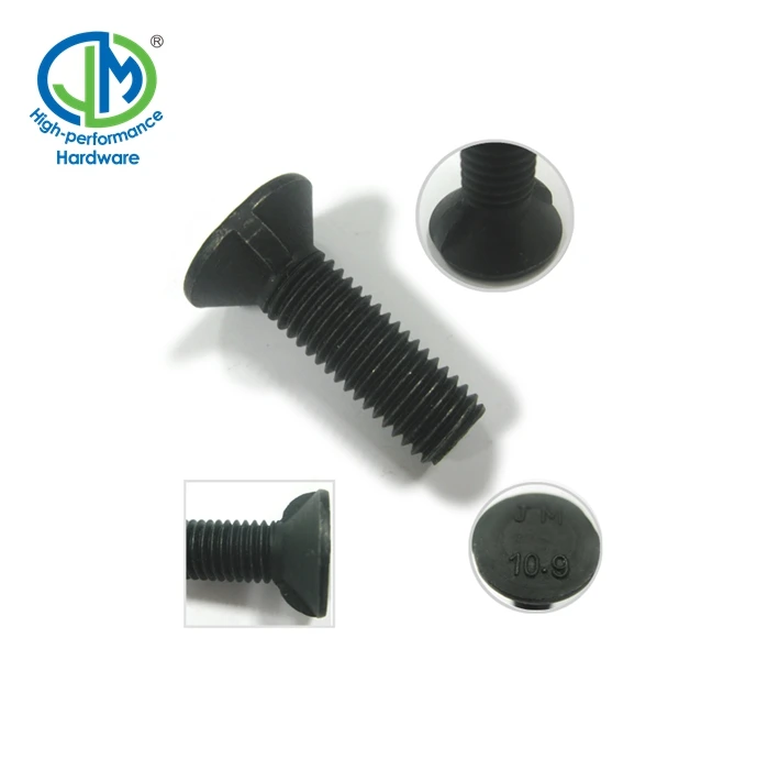 Класс 8,8, 10,9, 12,9 черный оксид углеродистой стали 5/8 дюйма специальный плуг болт 7/16-14 болт с плоской головкой плуг гусеничный болт