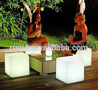 
40cm led cube wedding decoration mood light led garden cube for sitting 