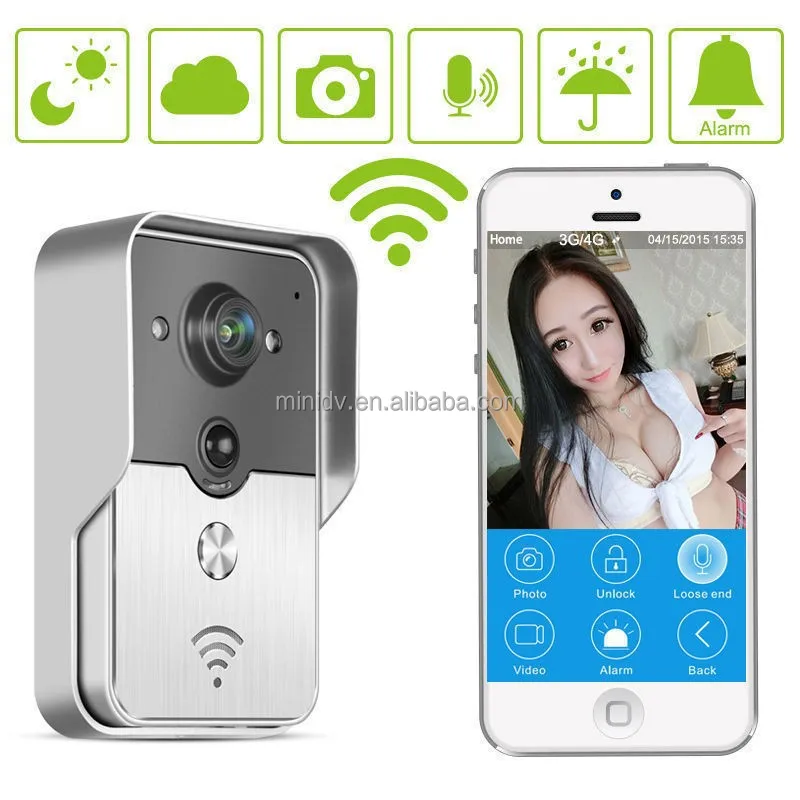 Newest WiFi Video Door Phone With Android IOS APP Remote Unlock Two-way Intercom Tamper alarm PIR detect POE Power Supply